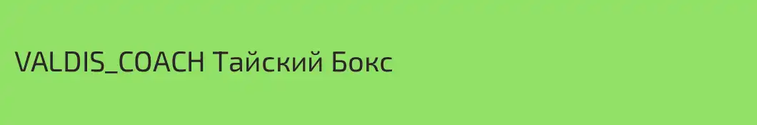 VALDIS_COACH Тайский Бокс